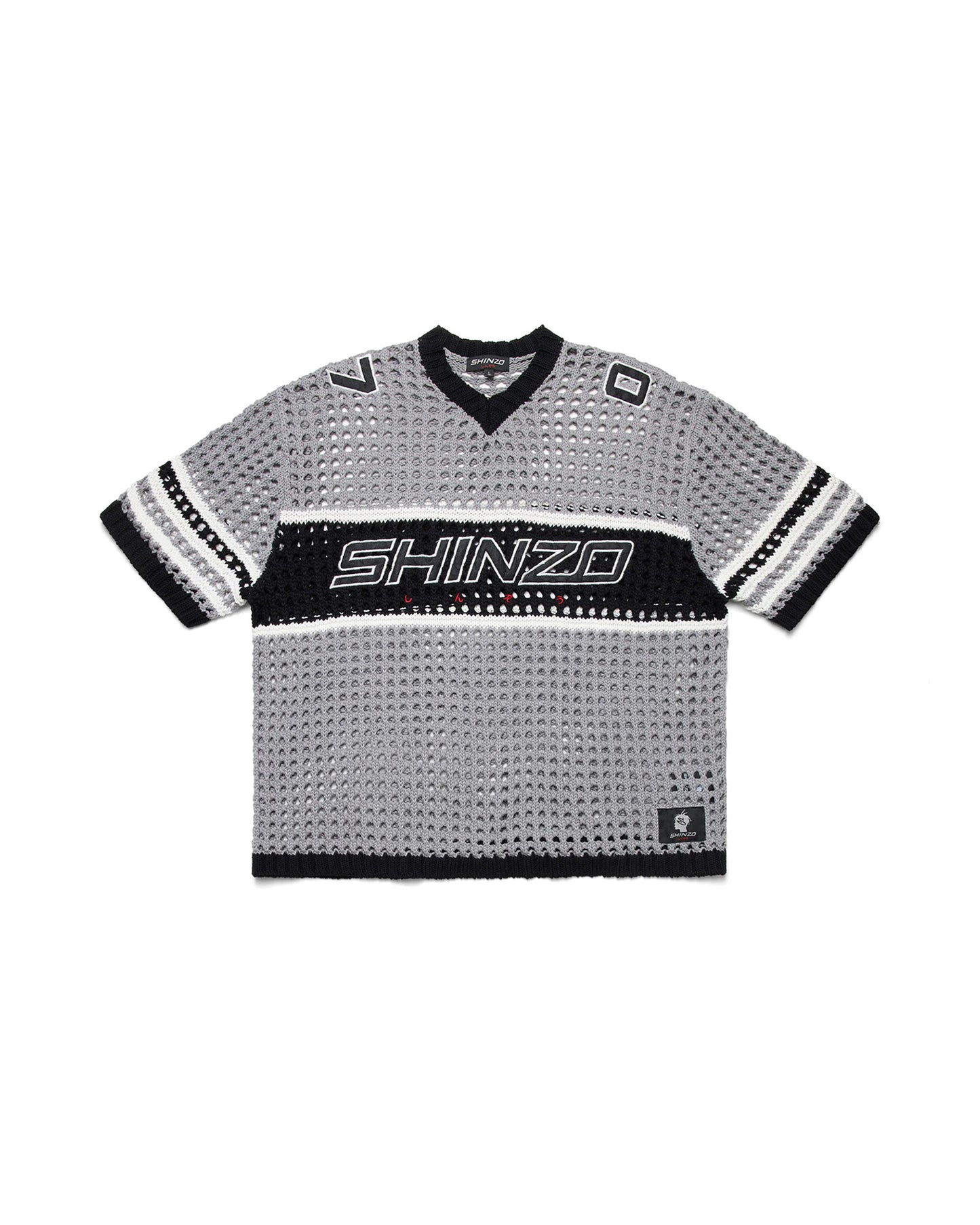 Futtobōru Crochet Knit Jersey Grey