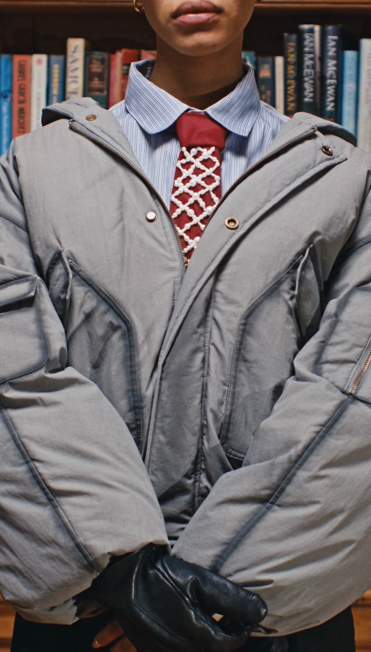 Ishigaki Grey A1 Bomber Puffer Jacket