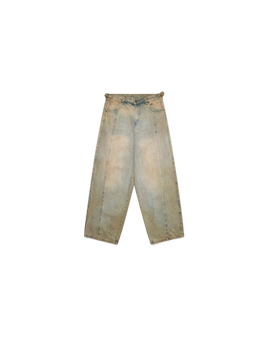 Tedzukuri(手作り) Sand Washed Phat Cut Denim Jeans