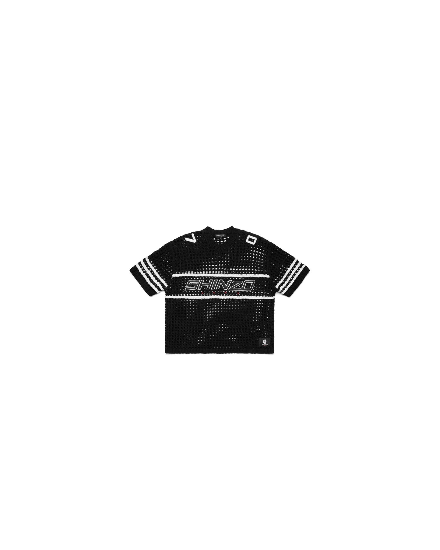 Futtobōru Crochet Knit Jersey Black