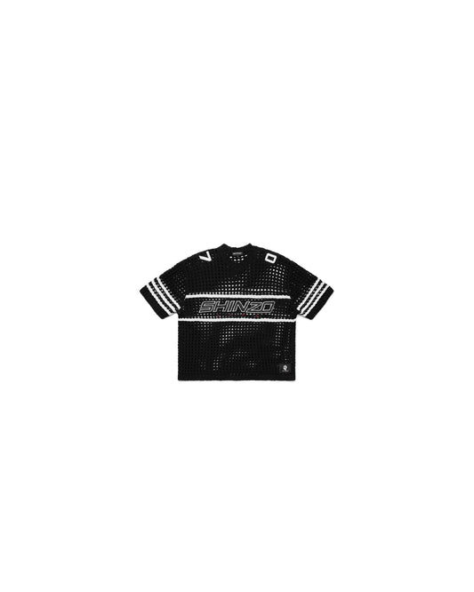 Futtobōru Crochet Knit Jersey Black
