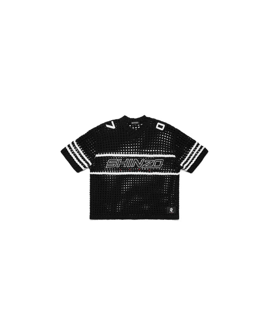 Futtobōru Crochet Knit Jersey Black