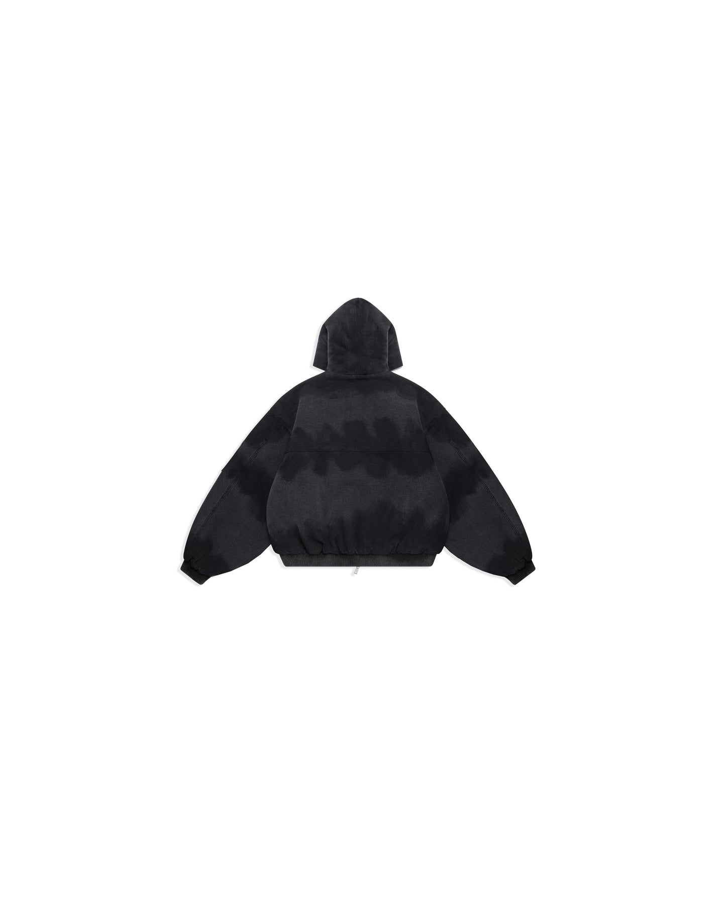 Shige 15oz Washed Black Canvas Clasp Bomber Jacket