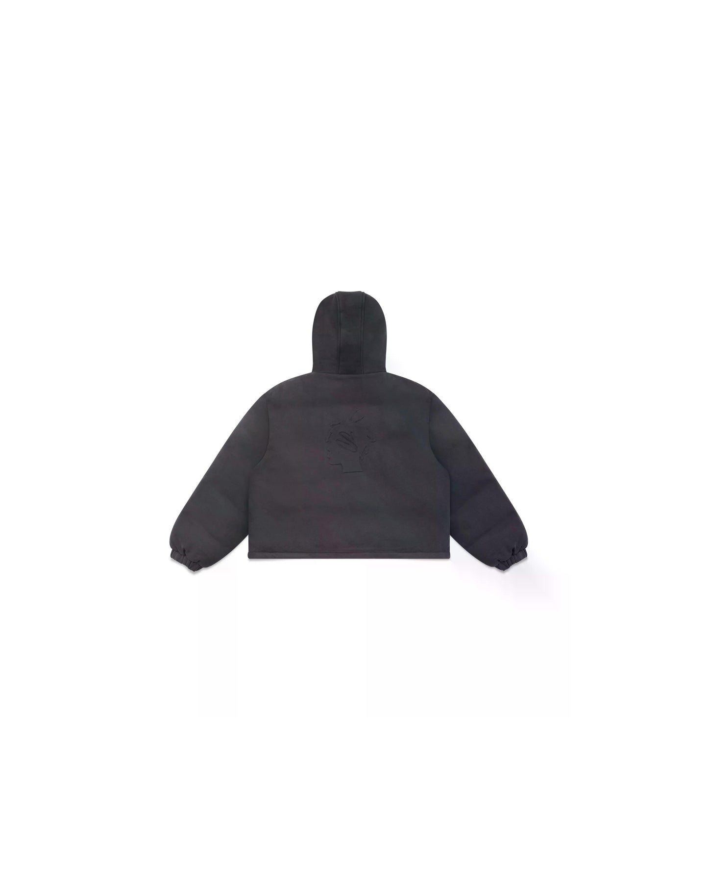 Nichijō Washed Black Cotton Heavyweight Puffer Jacket