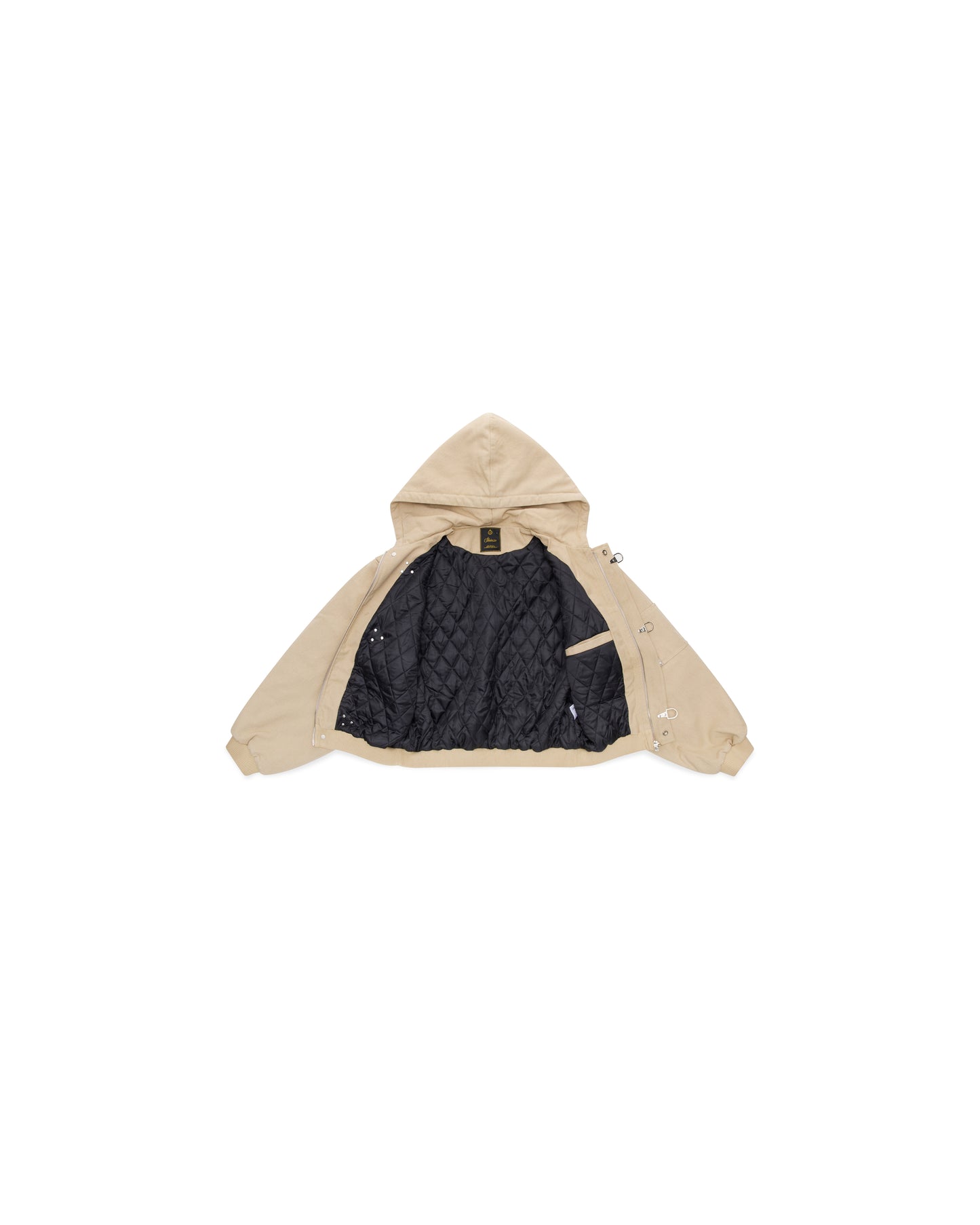 Shige 15oz Khaki Canvas Clasp Bomber Jacket